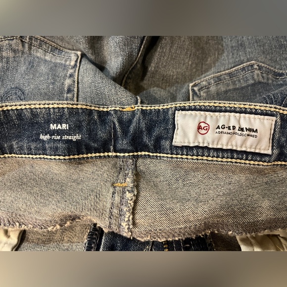 NWT AG Jeans MARI High-Rise Straight 15 Year Mural Distressed detailing Size 31R - Picture 10 of 15